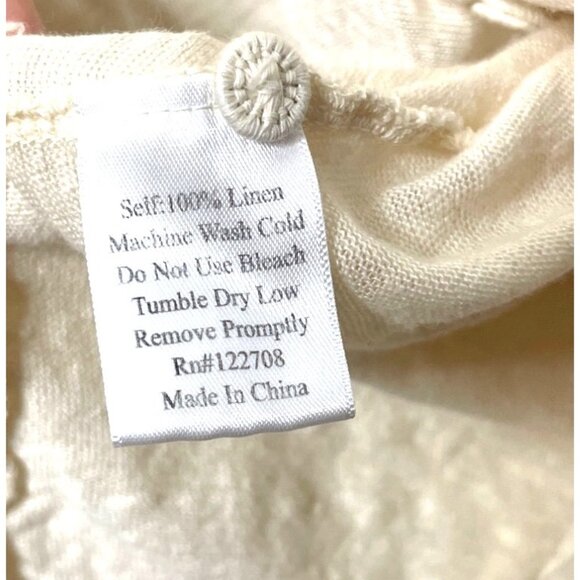 JW Pete & Greta Women's Sleeveless Beige Linen Button Down Long Cardigan Size S - Picture 6 of 9